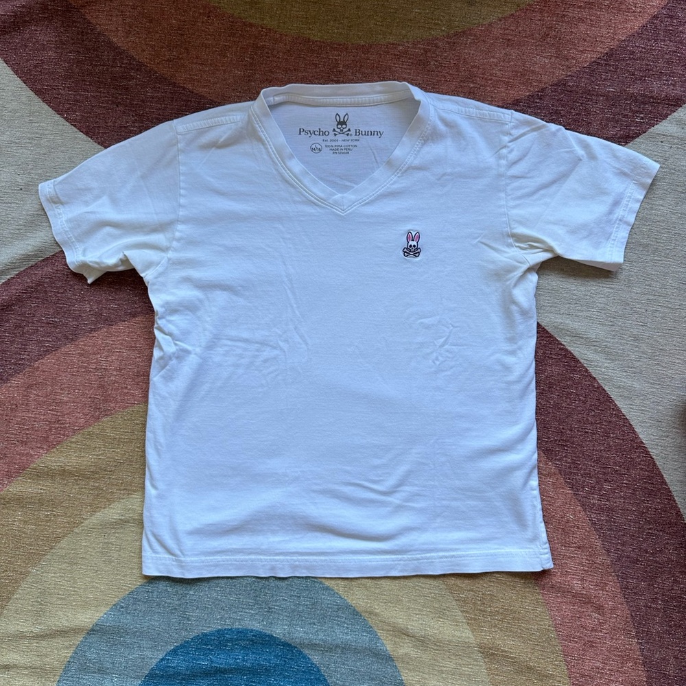 Psycho Bunny White V-Neck T-Shirt